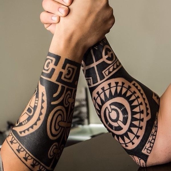 tribal forearm tattoo ideas for men
