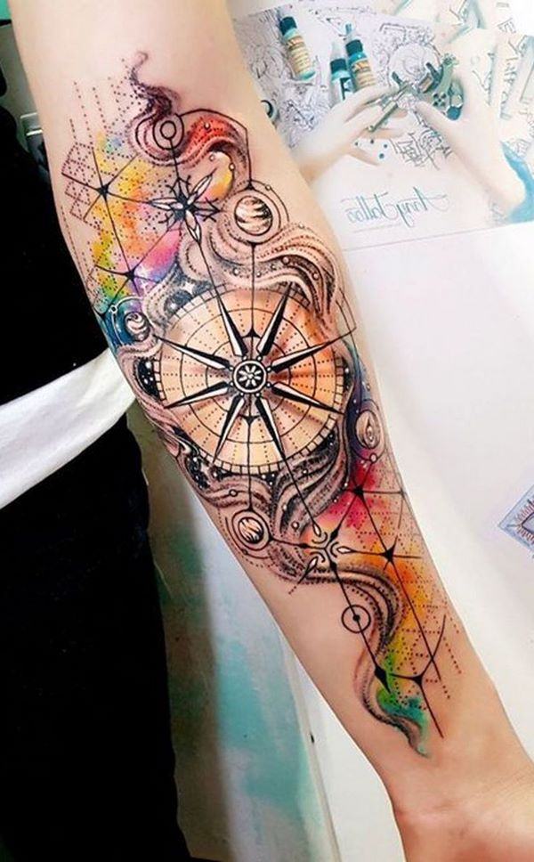 unique tattoos for men compass