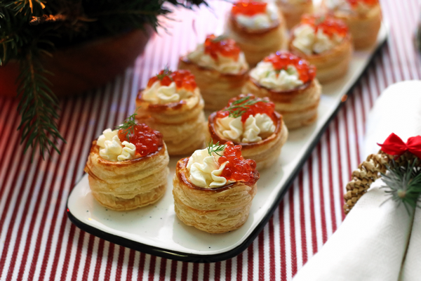 appetizers party food ideas vol au vents with caviar