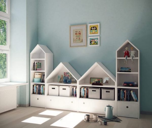creative and original kids bedroom furniture ideas with geometric shapes