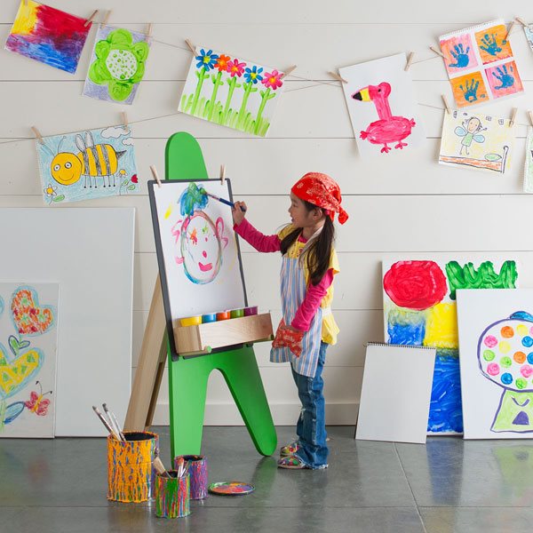 girl drawing art activities for kids playroom ideas