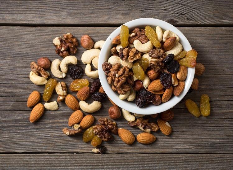 almonds cashew walnuts raisin and hazelnuts for vegetarians