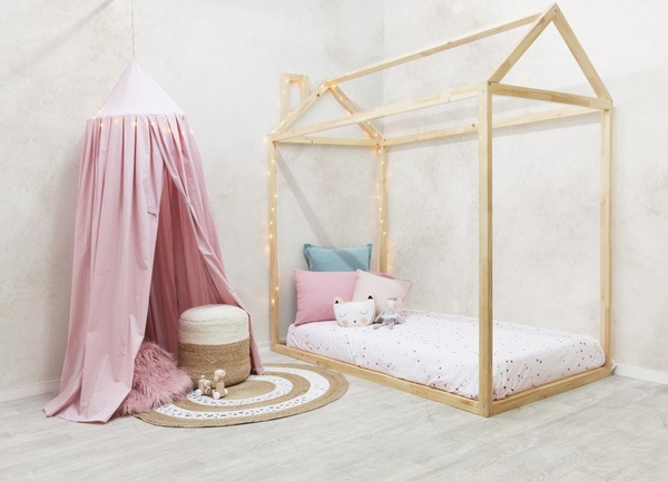 simple house bed frame Montessori bedroom ideas for girls room