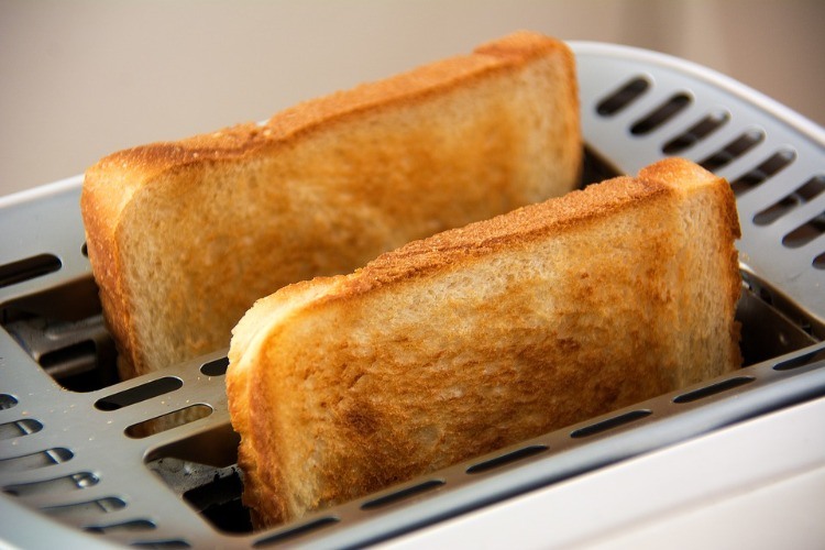 two slices of white bread in toaster unhealthy diet