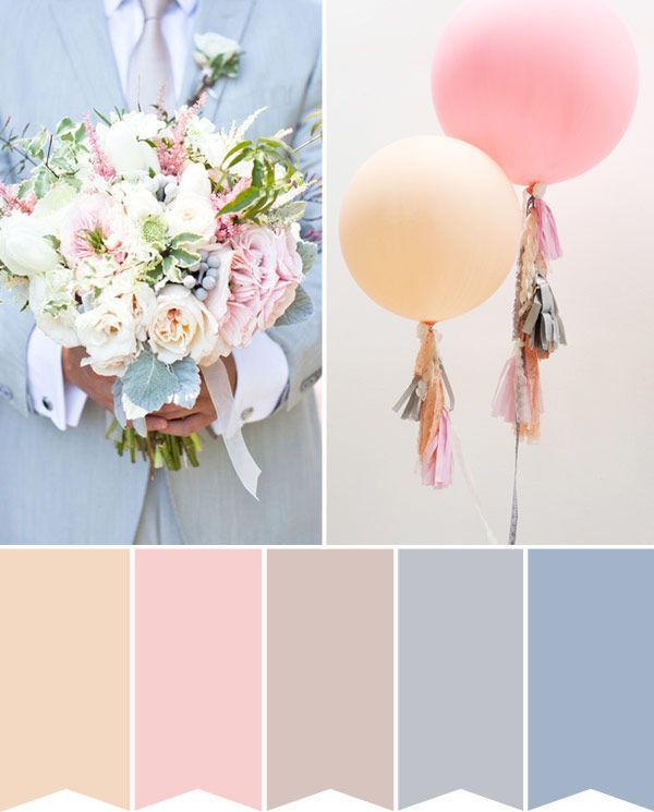 wedding ideas and themes color schemes pastel shades