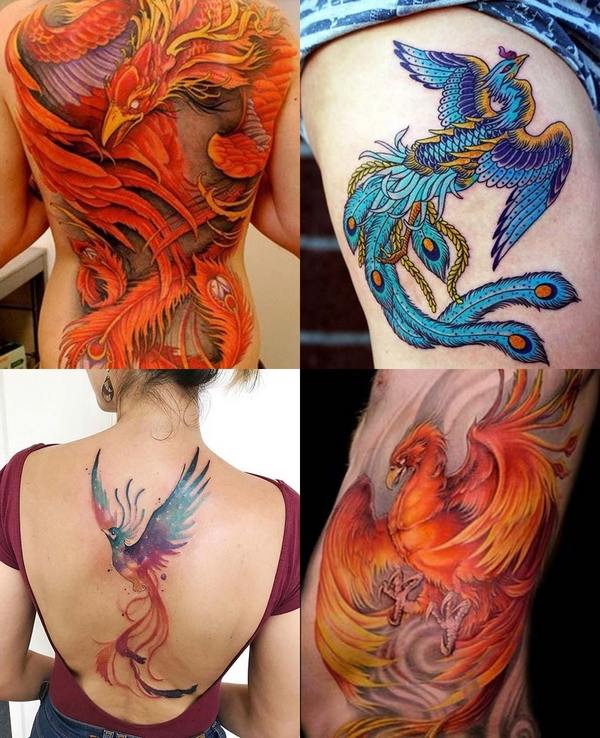 Phoenix tattoo designs for men and women