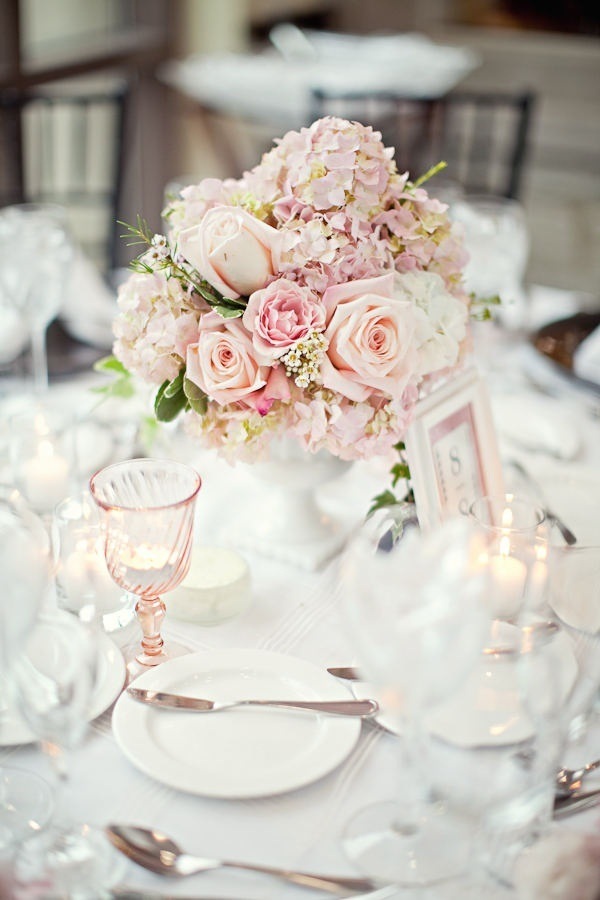 Shabby chic table decor floral centerpiece