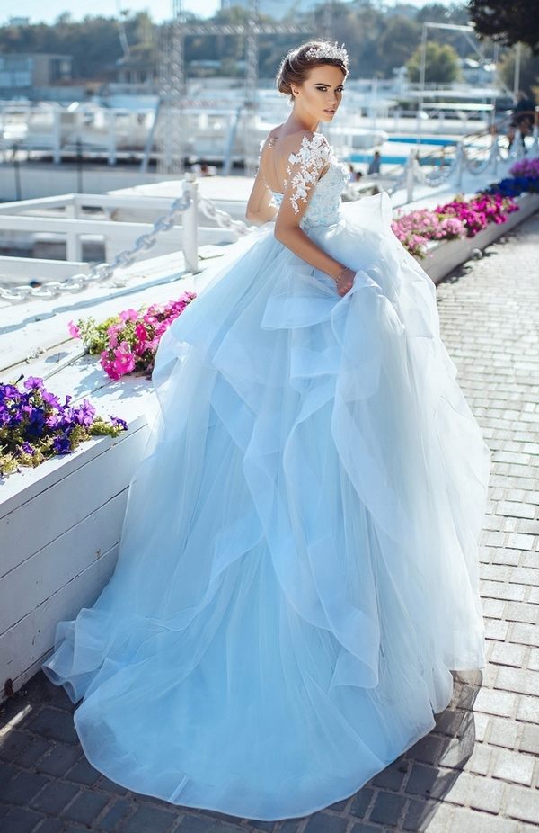 beautiful blue wedding dress design ideas styles color shades