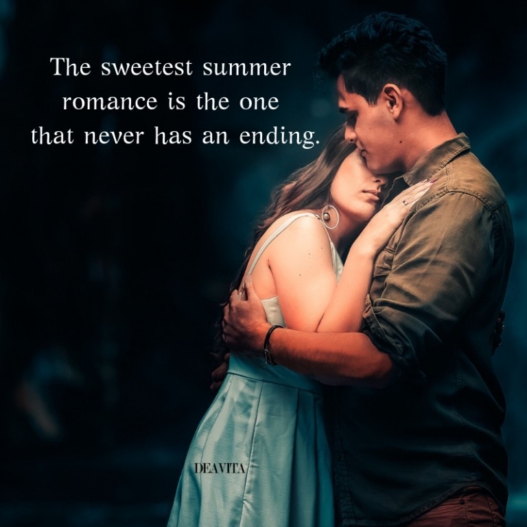 best short quotes with photos about sweetest summer romance