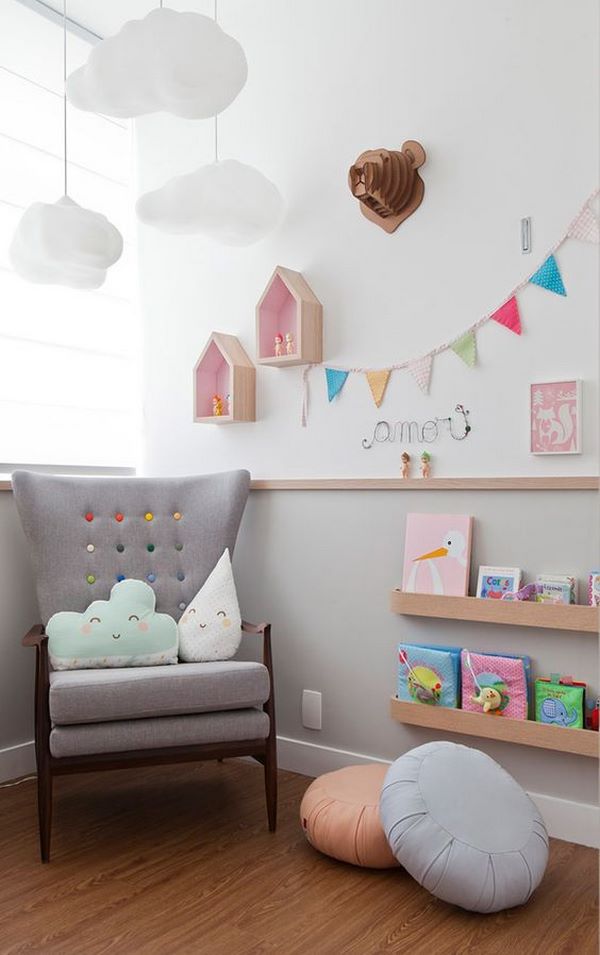 easy DIY bookshelf ideas for nursery rooms