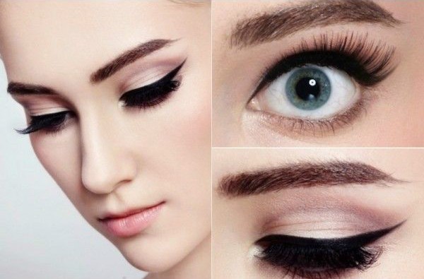 makeup instructions and tutorial cat eye eyeliner