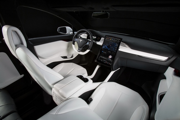 model x interior design front seats and dashboard