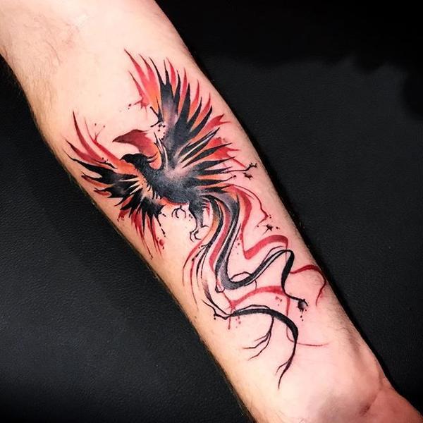 phoenix bird tattoo styles and design ideas