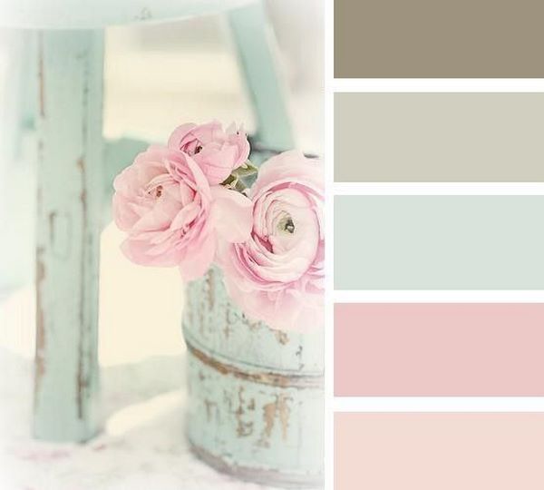 romantic wedding color palette pastel shades