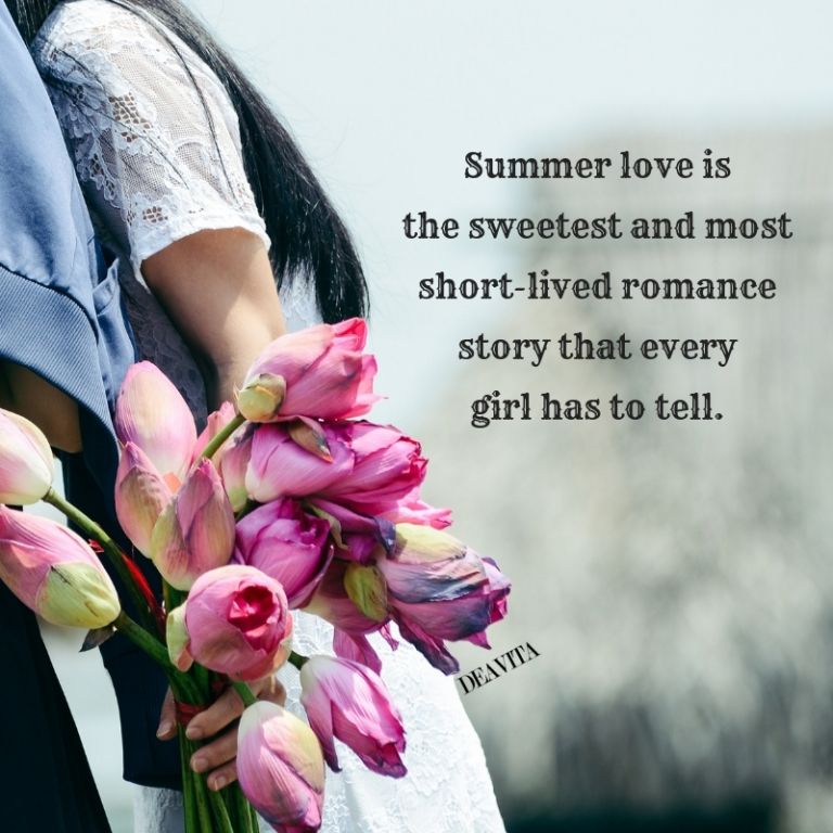 short romantic quotes summer love is the sweetest