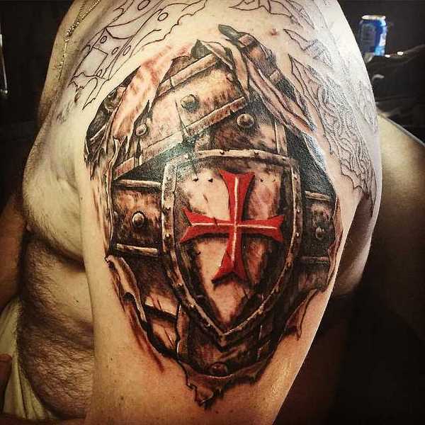 roman shield tattoo