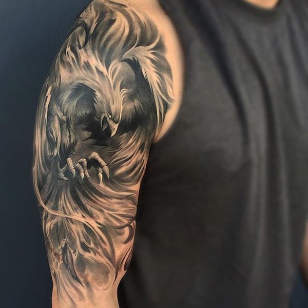 shoulder tattoo ideas for men phoenix