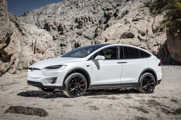 tesla model x front and side look 