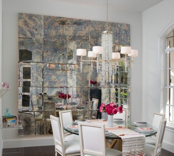 vintage mirror tile dining room wall decorating ideas