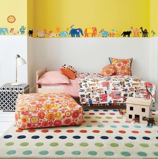 children bedroom decor soft fluffy carpet with dot pattern