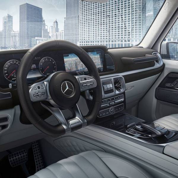 g wagon 2019 Mercedes benz interior drivers seat and steering wheel