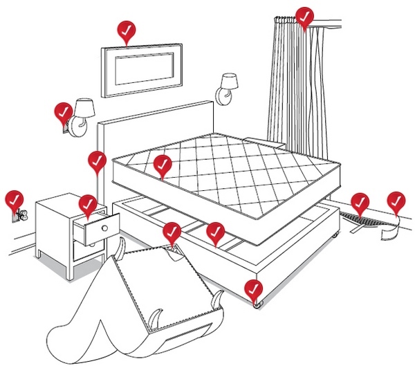 inspect for bed bugs at home mattresses chairs