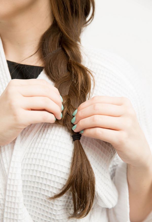 A loose braid will prevent knots during sleep