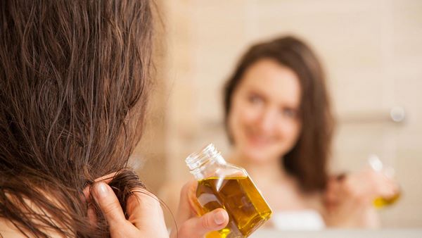 Argan oil is a natural remedy for damaged brittle and split hair