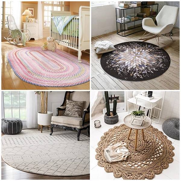 How to use oval and round carpets in interior design