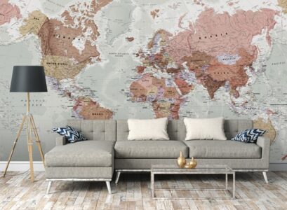 World-map-wall-decorating-ideas-how-to-choose-the-type-of-map