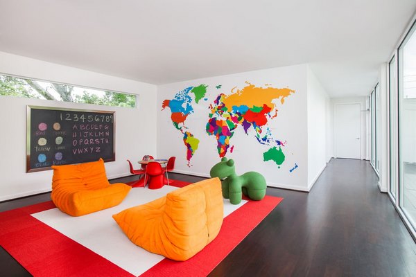World map wall decorating ideas interior design for every room in the house