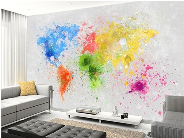 colorful abstract world map wallpaper