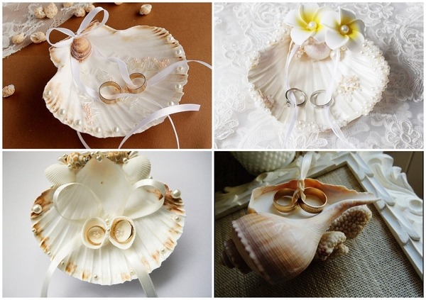 creative ideas for ring holders for beach themed weddings