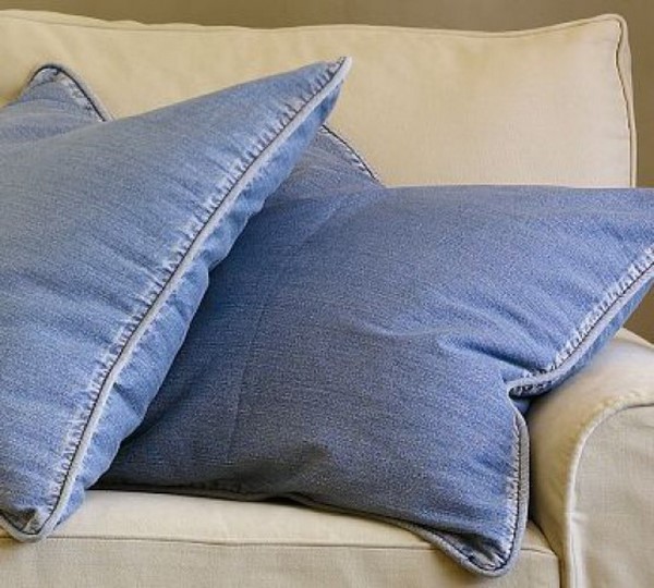 decorative pillows from old jeans