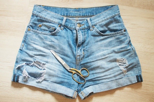 diy denim shorts old jeans craft ideas