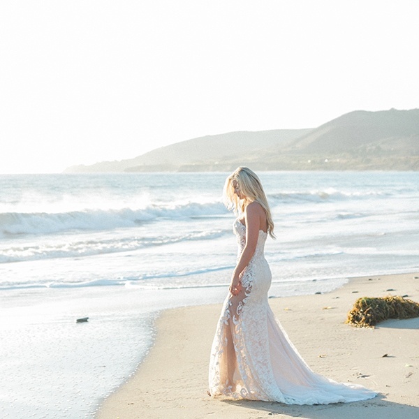glamorous beach bride styling ideas