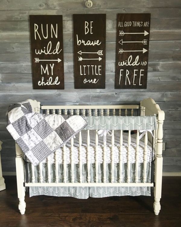 how to decorate a nursery room in rustic style