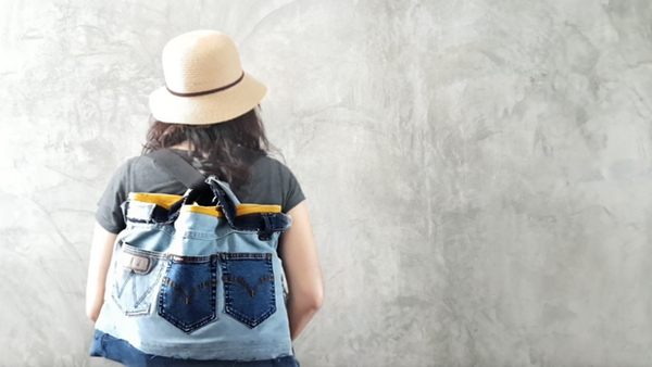 how to recycle old jeans make denim backpack