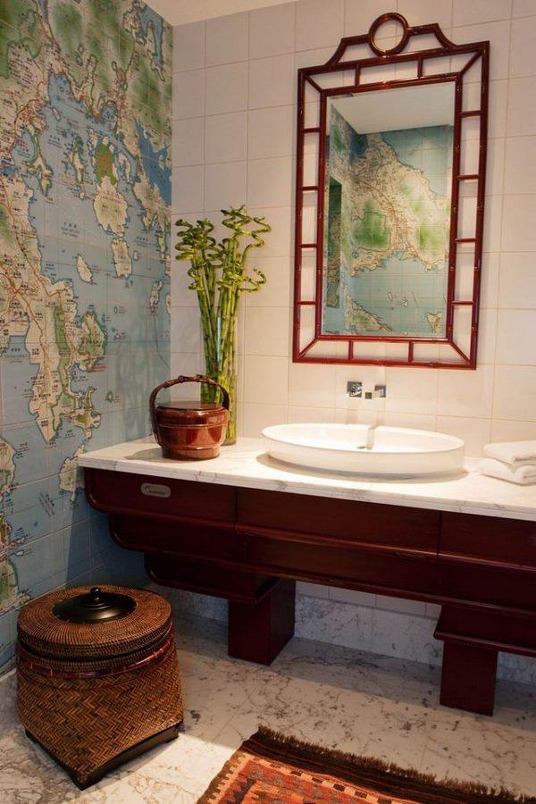 how to use world map in home interior design