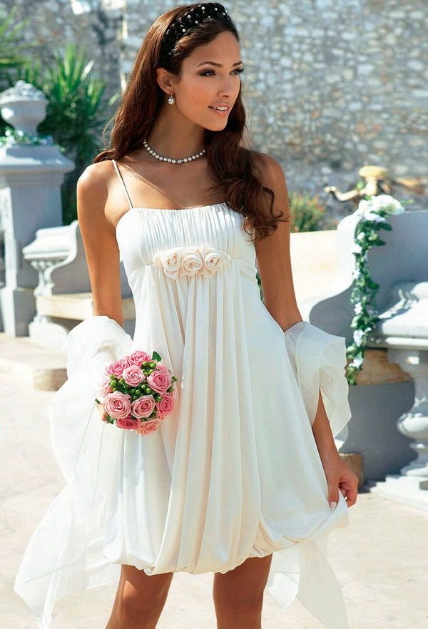 short beach wedding dress