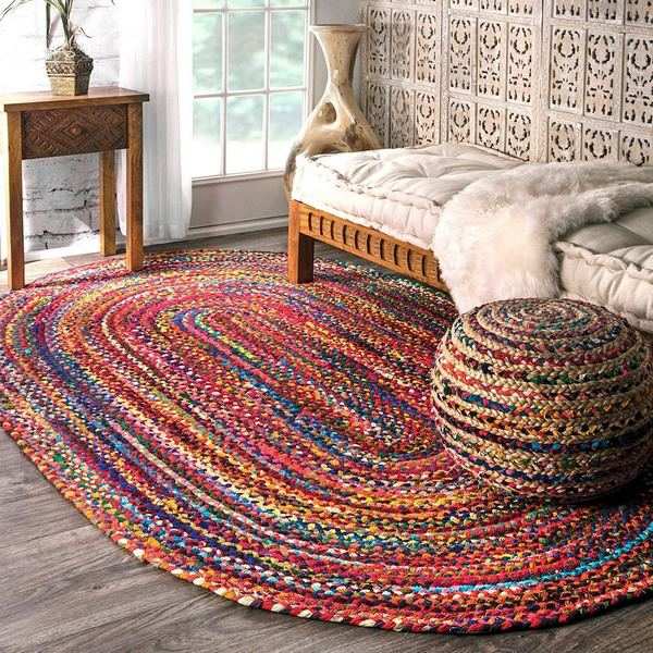oval cotton area rug home flooring ideas