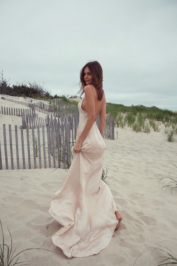 slip dress bridal fashion beach weddings