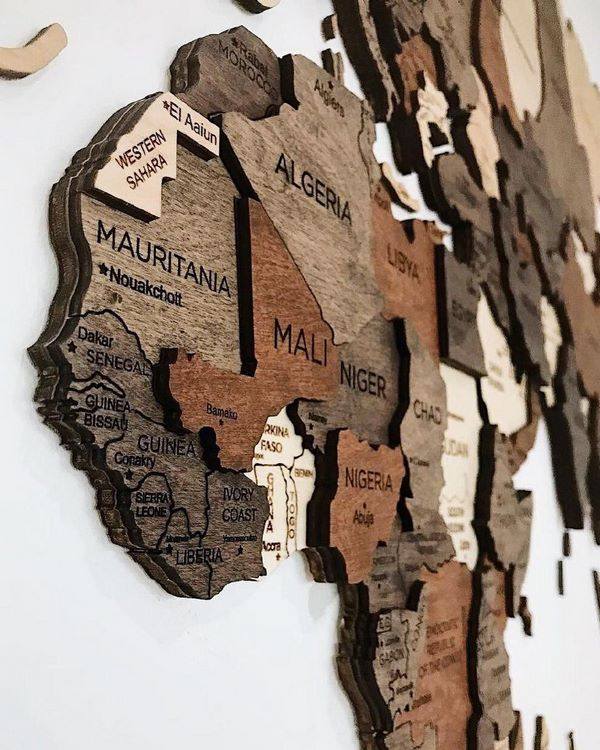 unique world map wall decorating ideas