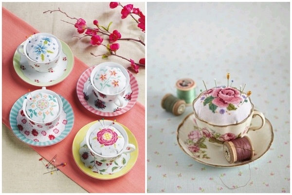 vintage teacups craft ideas how to make a teacup pincushion tutorial