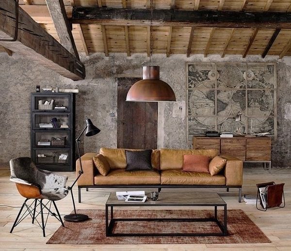 world-map-in-interior-design-industrial-style-living-room