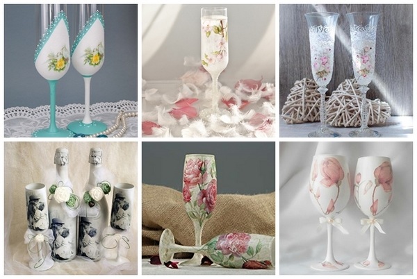 Decoupage-wedding-themed-patterns-and-compositions-on-wedding-glasses