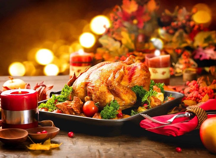 Roasted Turkey Thanksgiving Christmas festive dinner