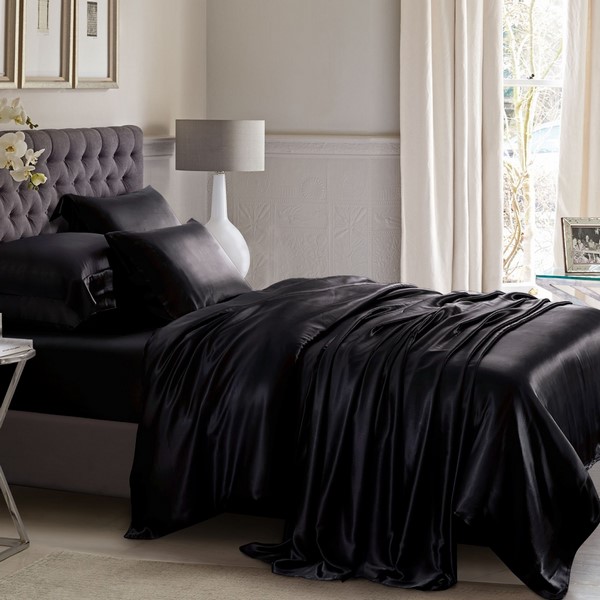 black silk bedding set bedroom decor and interior design ideas