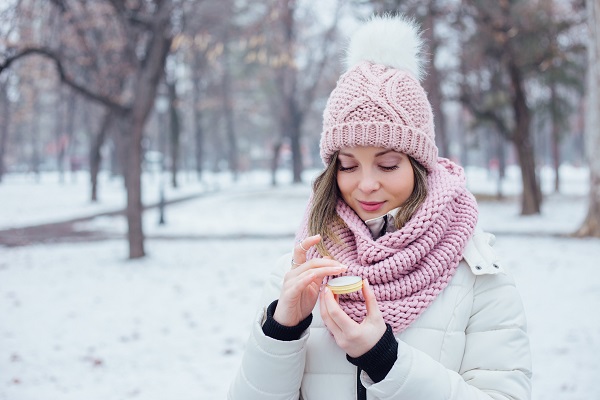 homemade cosmetic products for lip care in winter