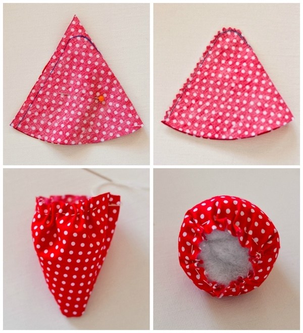 how to make a strawberry pin cushion tutorial